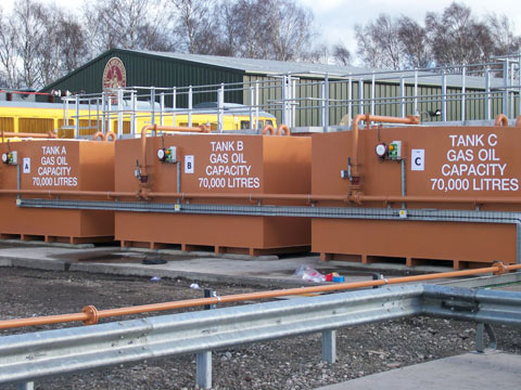 Fuel tank farm at LNWR Crewe