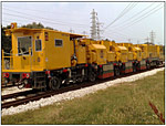 Cargo train on a standard rail track