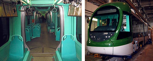 HÜBNER bellows and articulations for tramways like Bombardier's 2nd generation tramways, GT6 and GT8