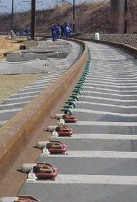 High strength concrete railway sleepers