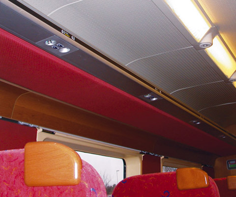Train ceiling interior 