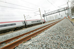 Westo coast train travelling at speed