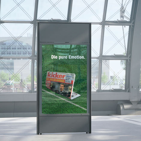 Train station advertising poster