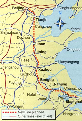 Bejing-Shanghai high speed route