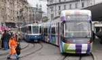 Bellevue tram stop in Zurich